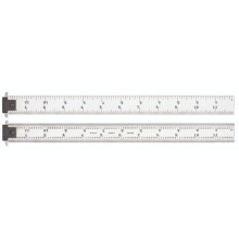 Starrett Staal Liniaal met Staal Afwerking, Snelle Aflezing, Inch Graduatie, 12" Lengte