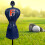 Ξύλινο κάλυμμα κεφαλής γκολφ fairway μπλε 27x13x3 εκ. 3