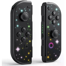 Kabelloser RGB-Gaming-Controller für Nintendo Switch/LED/Lite – L/R-Switch-Controller mit Dual-Vibration/Aufwachfunktion/Bewegungssteu