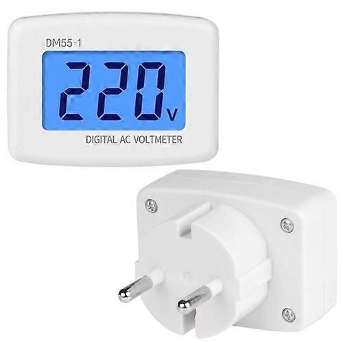 DM55-1 AC 110V-220V LCD-Digitalvoltmeter mit EU-Stecker