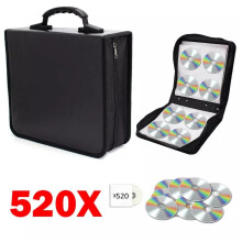 Portable CD DVD storage bag PU leather 520-disc