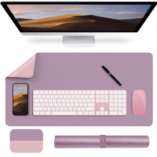 WSYW PU leather desk pad 17.7x35.4 inch dual-side non-slip