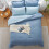 Navy Blue Reversible Queen Comforter Set 7PCS 3