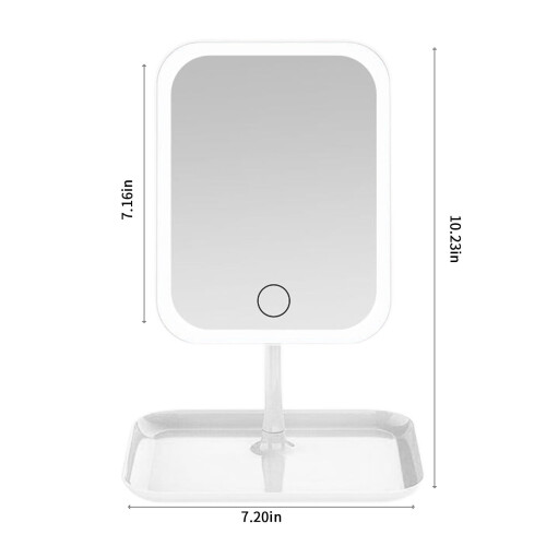 Ycolew folding LED makeup mirror with 3 color modes 2