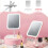 Ycolew folding LED makeup mirror with 3 color modes 4