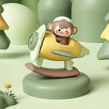 Children's whistling 3D airplane bath toy with music