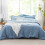 Navy Blue Reversible Queen Comforter Set 7PCS 5