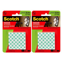 3M Scotch 311DC Heavy Duty 1-Inch Mounting Squares, 48 Squares (2 Sets)