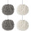 Chenille Hand Towels White Gray 4 Pack 1