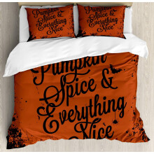 Pumpkin Spice Duvet Cover Set Brown 3-Piece