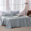 Cotton Sheet Set Queen Size 4-Piece Silver Grey 1