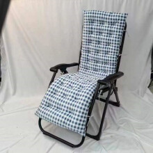 WSYW Rocking Lounge Chair Cushion Blue-White Lattice 63 inch