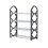 Metal Shoe Rack with Wheels Black 3-Tier 2