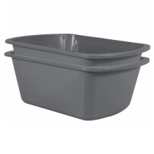 Wasbakken - Rectangulaire Plastic Ziekenhuis Bedside Soakbak [2 Pack] Kleine 7 Quart Graduated Emmer