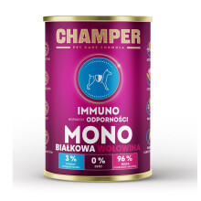 CHAMPER Immuno Monoprotein Beef - wet dog food - 400g
