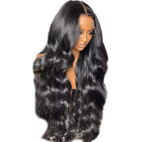 Women's wavy curly wig medium part full head 24 inch 1