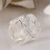 Women's 925 Sterling Silver Claw Ring Woven Mesh US 8 7