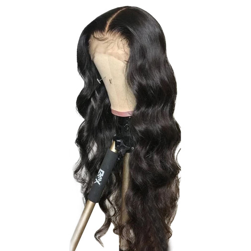 Women's wavy curly wig medium part full head 24 inch 2