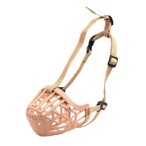 Soft Plastic Dog Muzzle Basket with Adjustable Straps