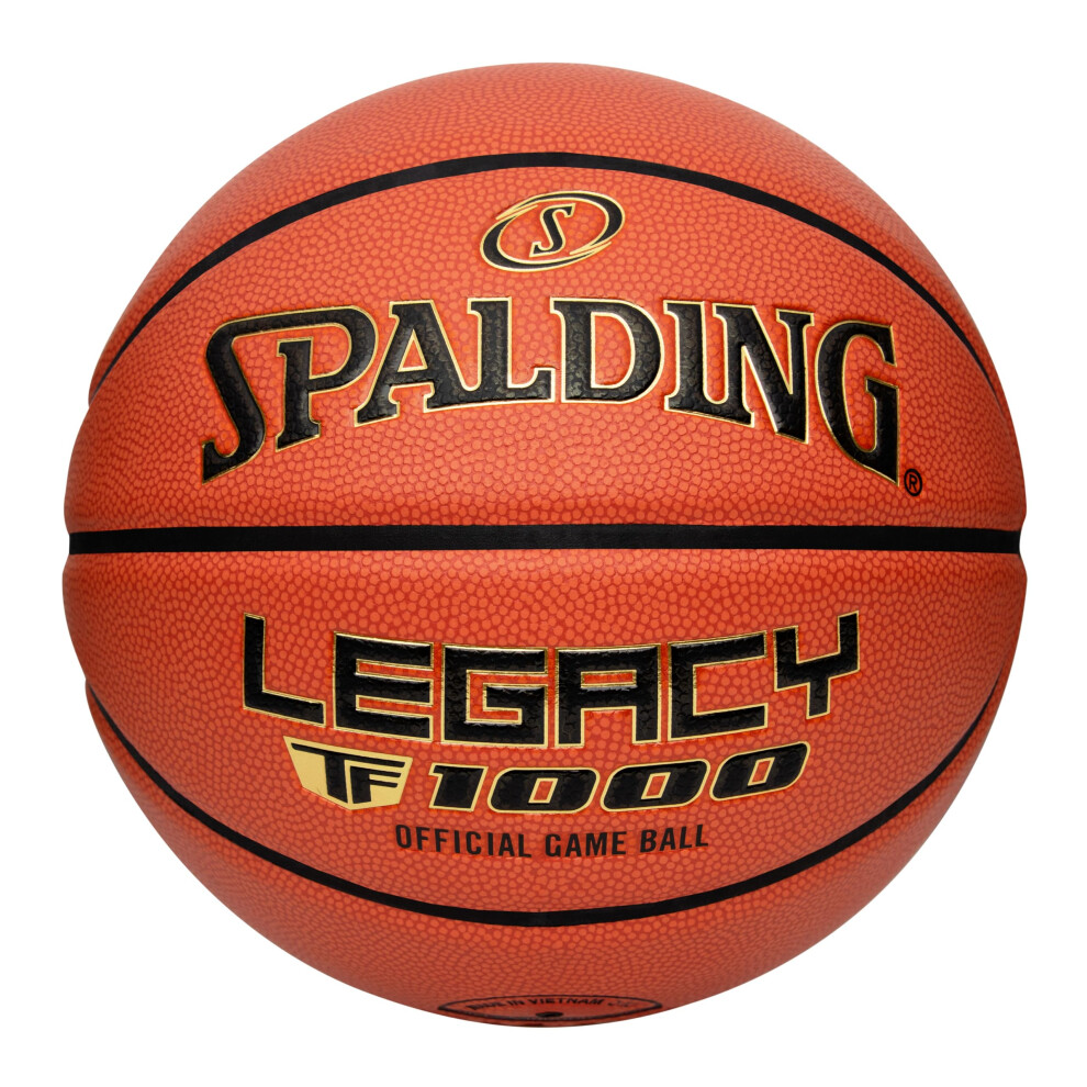 Spalding Precision Tf-1000 Indoor Game Basketballs, Dry Grip Microfiber Composite Cushioned Cover, High School Approved - Size 7, 29.5"