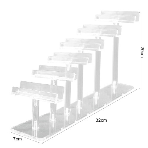 Acrylic eyeglasses stand clear multi-tier 3-tier 1