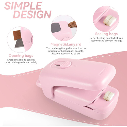 Mini Handheld Vacuum Sealer with Cutter 2 AA Batteries 1