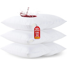 Utopia Bedding 6 Stuks Waterdichte Kussensloop Beschermers met Rits Standaardformaat (Wit)
