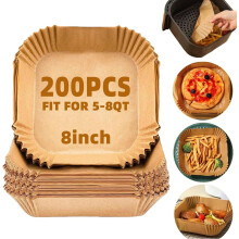 Air Fryer Paper Liners Non-stick Food Grade 200 pcs 8-inch