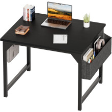 Wood Computer Desk 32 Inch with Storage Bag and Headphone