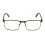 Men's optical frame rectangular metal reading glasses +2.25 3