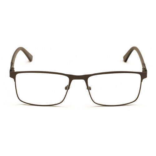 Men's optical frame rectangular metal reading glasses +2.25 2