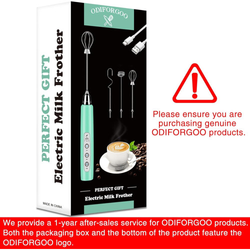 Rechargeable handheld milk frother with 3 whisks 1