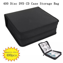 Portable CD DVD storage bag PU leather 400-disc