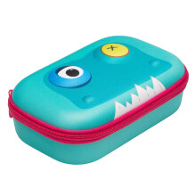 Boîte à crayons ZIPIT Beast pour garçons | Trousse scolaire | Pochette à crayons grande capacité (Bleu clair)