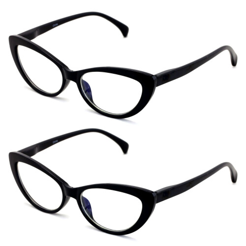 Women's Cateye Reading Glasses Anti-Blue Light UV 1