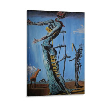 Dalí The Burning Giraffe Canvas Poster 20x30 cm
