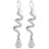 Crystal Leverback Earrings 18K White Gold Plated 2
