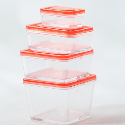 XIANXIAN mini plastic storage containers 1:12 scale 12 pcs 1