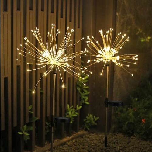 Solar Garden String Lights Warm White 120 LED 2 Pack