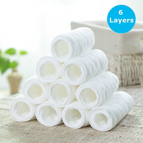 Πανάκια Wattne10Pack από μουσελίνα για ρεψίματα - 100% βαμβάκι, 18'' x 7'', υπεραπορροφητικά