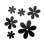 Acrylic Mirror Wall Decor Stickers Flower 6 pcs 1