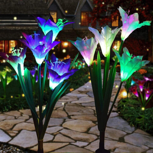 Wattne Solar Garden Lights Lily Design 2 pcs