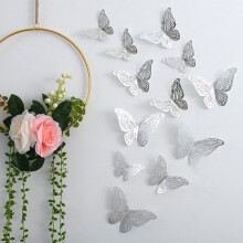 3D hollow butterfly wall sticker for living room