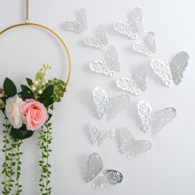 3D hollow butterfly wall sticker for living room
