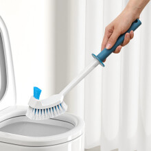 Toilet Bowl Brush Curved Design Deep Clean Blue