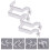 White curtain hook holder for double pole 4 pairs 1