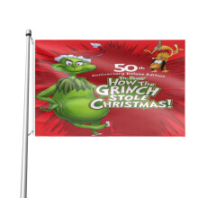 Grinch outdoor flag 3x5 ft double-sided