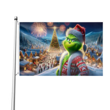 Grinchmas Stole Christmas Outdoor Flag 3x5 ft Double Sided