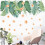 Tropical leaf wall decals removable jungle green palms 1 set 1