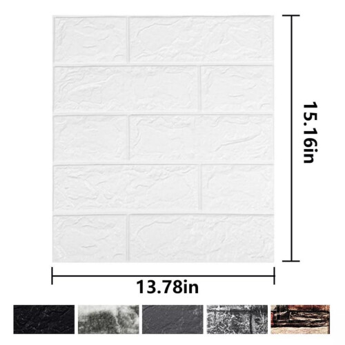 3D Brick Wall Sticker Self-Adhesive Foam Panel 10 pcs 13.8 1